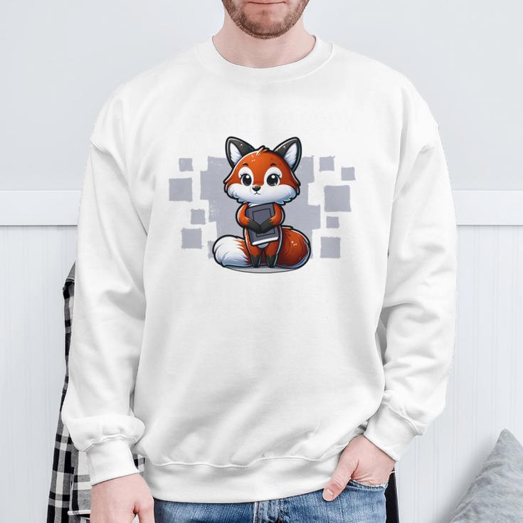 I Closed My Book Book Reader Cute Fox Book Lover Comfort Colors Crop Top Sweatshirt Gifts for Old Men