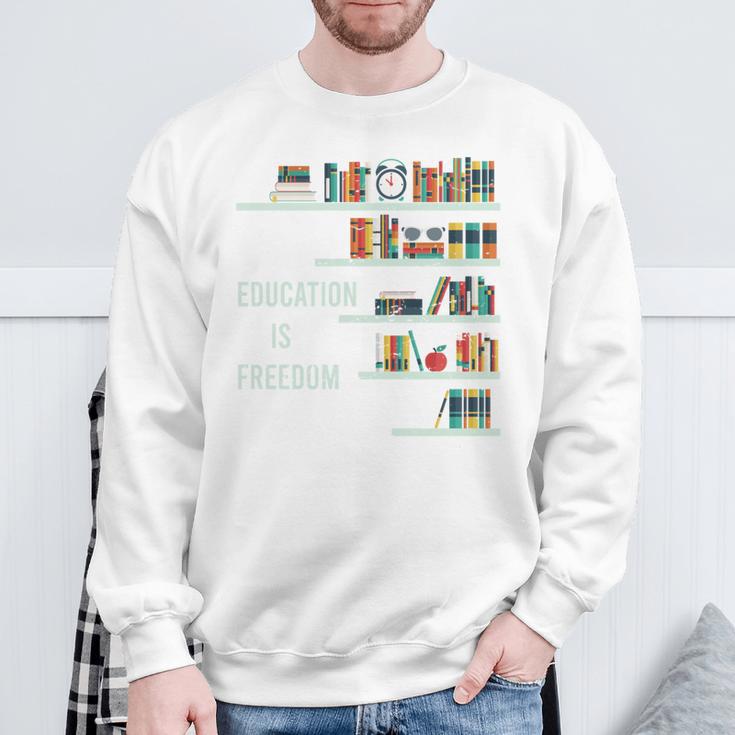 Cool Africa Education Is Freedom Library Book Sweatshirt Gifts for Old Men Cool Africa Education Is Freedom Library Book Sweatshirt Gifts for Old Men