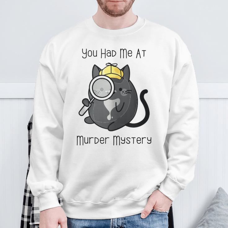 Cozy Mystery Book Lover You Had Me At Murder Mystery Sweatshirt Gifts for Old Men