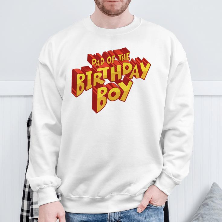 Dad Of The Birthday Boy Fun Comic Book Graphic Sweatshirt Gifts for Old Men