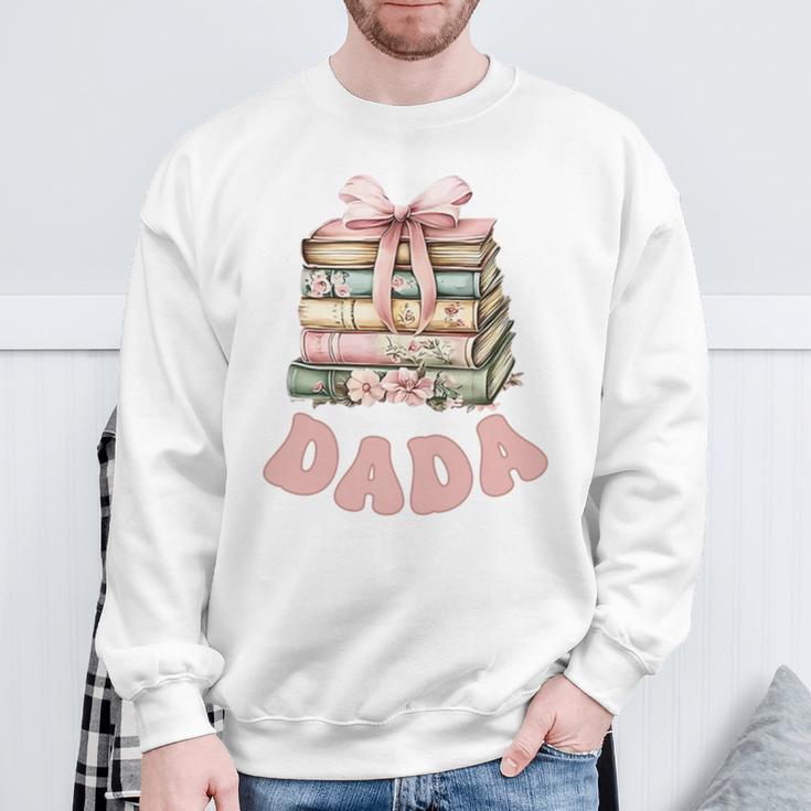 Dada Book First Chapter Birthday Family Matching Party Performance Sweatshirt Gifts for Old Men