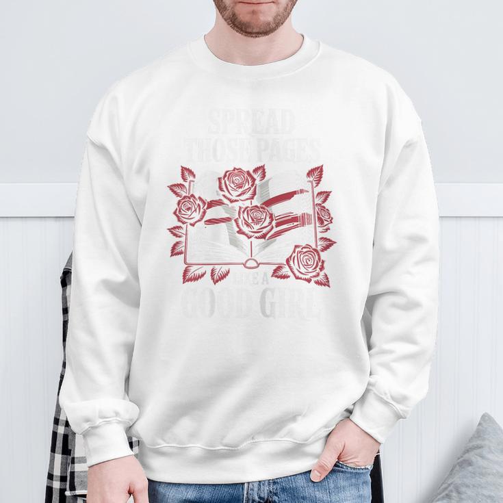 Dark Romance Books Women Quote Spread Those Pages Good Girl Sweatshirt Gifts for Old Men Dark Romance Books Women Quote Spread Those Pages Good Girl Sweatshirt Gifts for Old Men