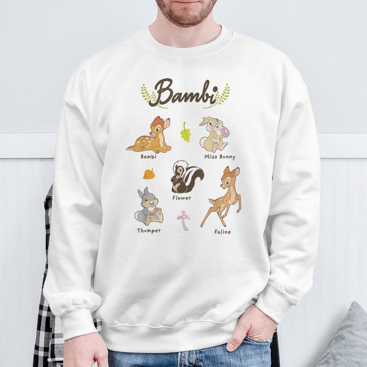 Disney Bambi Vintage Movie Characters Textbook Display Sweatshirt Gifts for Old Men
