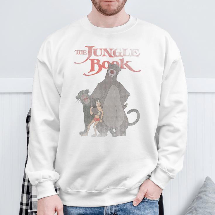 Disney The Jungle Book Group Distressed Poster Sweatshirt Gifts for Old Men