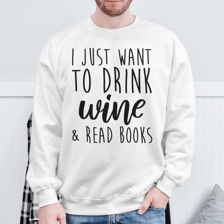 Drink Wine And Read Books Bookish Book Lover Sweatshirt Gifts for Old Men Drink Wine And Read Books Bookish Book Lover Sweatshirt Gifts for Old Men