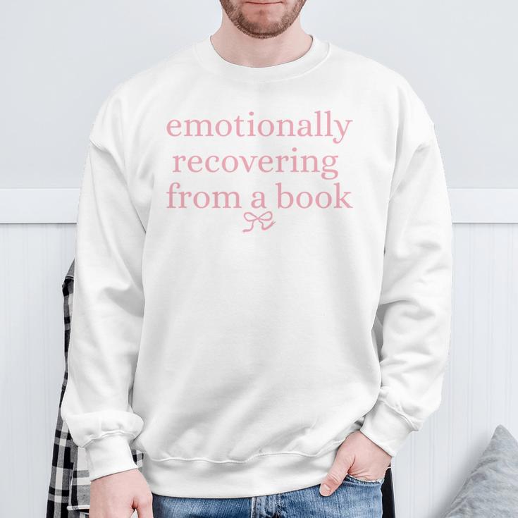 Emotionally Recovering From a Book Bookish Sweatshirt Gifts for Old Men