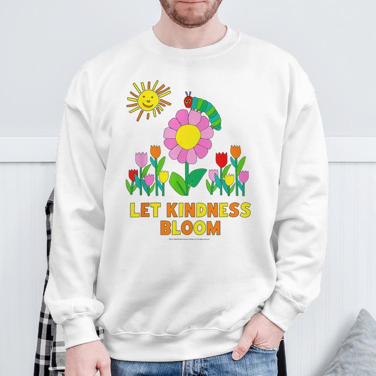 Eric Carle Let Kindness Bloom Flowers And Caterpillar Book Sweatshirt Gifts for Old Men