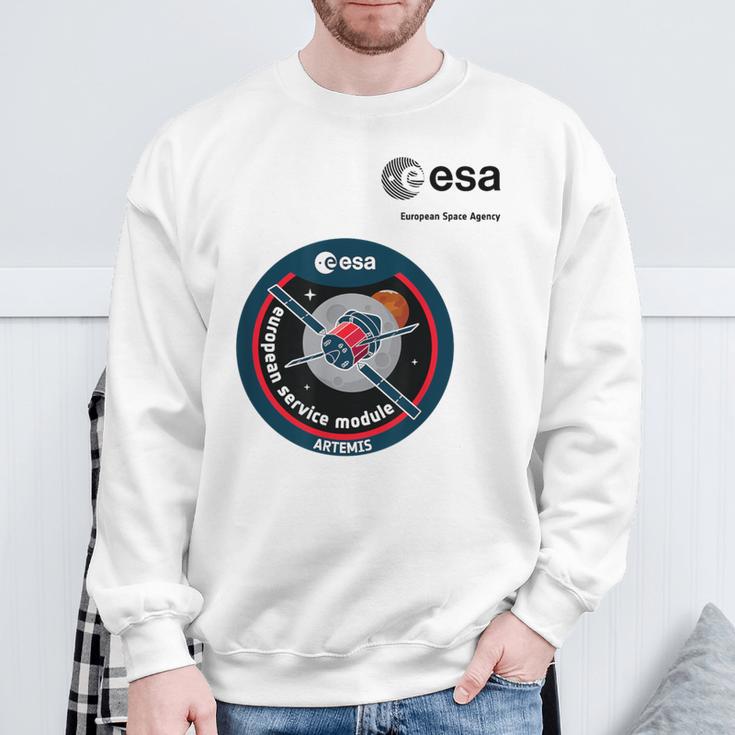 Esa欧州宇宙機関ミッションesmアルテミスパッチ スウェットシャツ 高齢者への贈り物