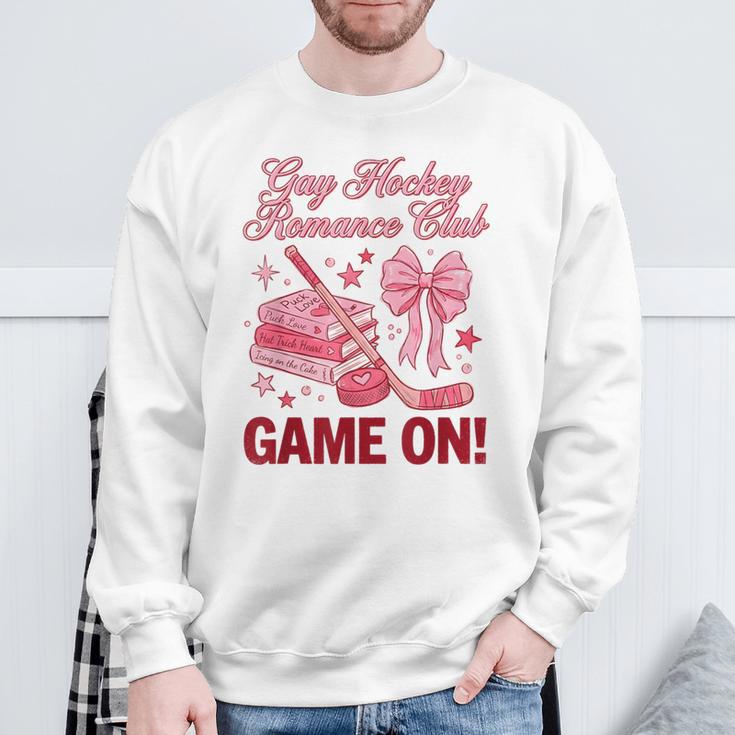 Gay Hockey Romance Club Bookish Smutty Spicy Book Lover Sweatshirt Gifts for Old Men Gay Hockey Romance Club Bookish Smutty Spicy Book Lover Sweatshirt Gifts for Old Men