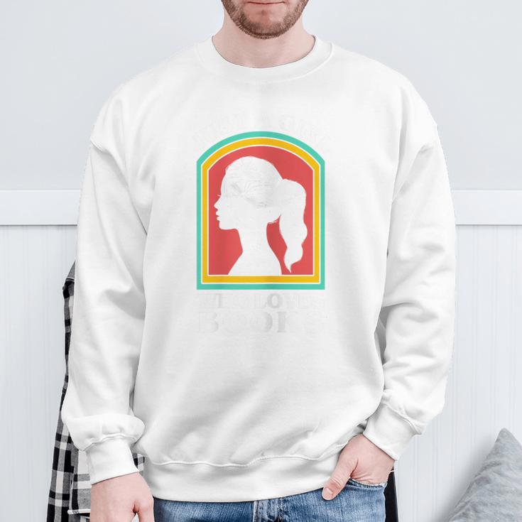 Girl Loves Books Reading Literature Read Book Lover Bookworm Sweatshirt Gifts for Old Men