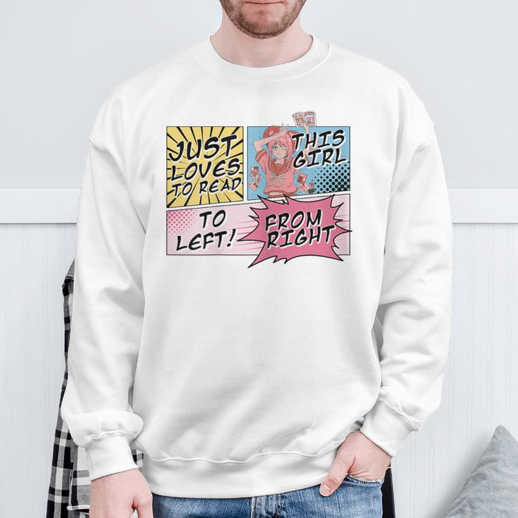 This Girl Reads Right To Left Comic Books Anime And Manga Sweatshirt Gifts for Old Men This Girl Reads Right To Left Comic Books Anime And Manga Sweatshirt Gifts for Old Men