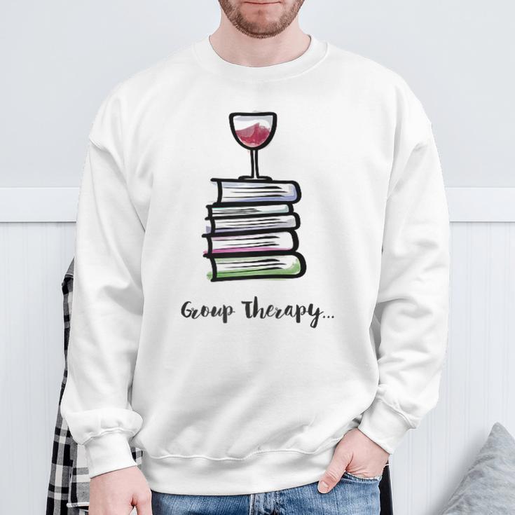 GROUP THERAPY Book Club Sweatshirt Gifts for Old Men GROUP THERAPY Book Club Sweatshirt Gifts for Old Men