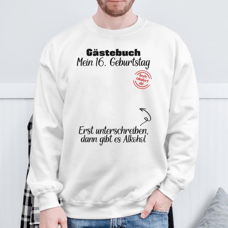 Guest Book 16th Birthday Decoration Teenager Teenie Sweatshirt Gifts for Old Men