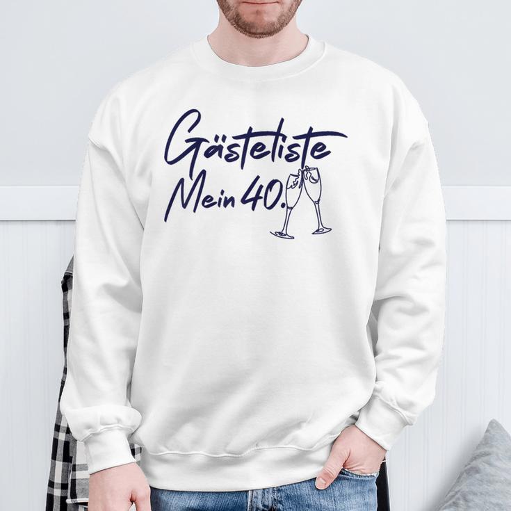 Guest Book 40th Birthday Guest List 40th Birthday Decoration Sweatshirt Gifts for Old Men Guest Book 40th Birthday Guest List 40th Birthday Decoration Sweatshirt Gifts for Old Men