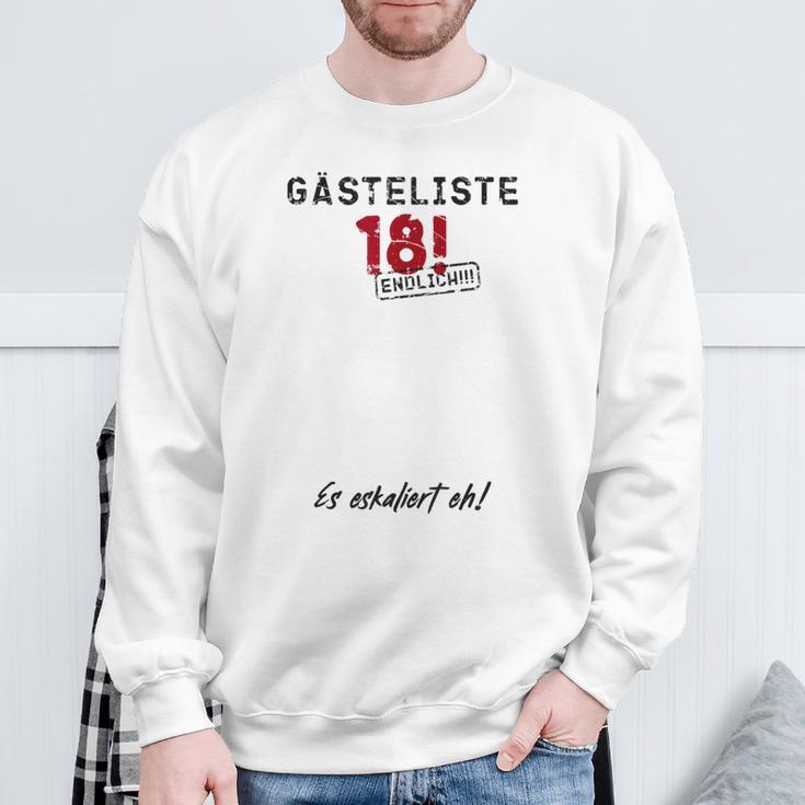 Guest List Finally 18 Guest Book 18th Birthday Boy Girl Sweatshirt Gifts for Old Men