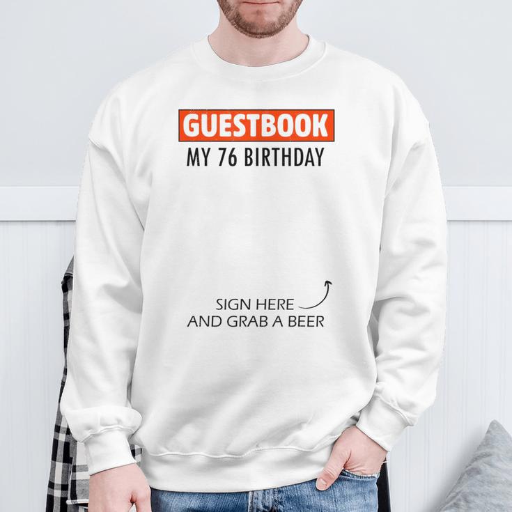 Guestbook Alternative 76th Birthday Decorations For Him Her Sweatshirt Gifts for Old Men