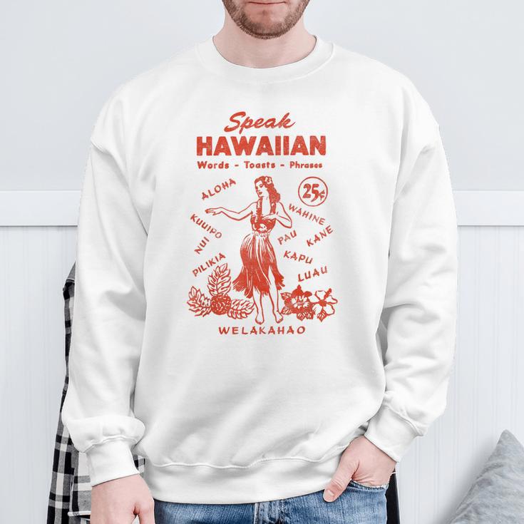 Hawaii Phrasebook 50s Tiki Style Sweatshirt Gifts for Old Men