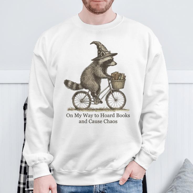 On My Way To Hoard Books And Cause Chaos Sweatshirt Gifts for Old Men