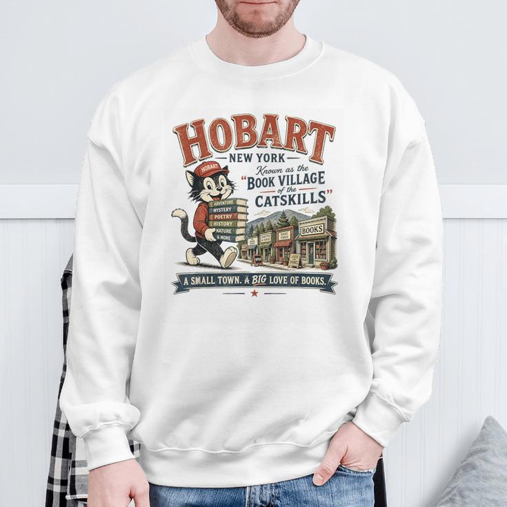Hobart NY Book Village Of Catskills Vintage Mascot Logo Sweatshirt Gifts for Old Men