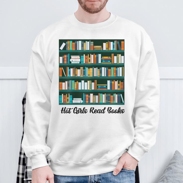 Hot Girl Read Books Sweatshirt Gifts for Old Men