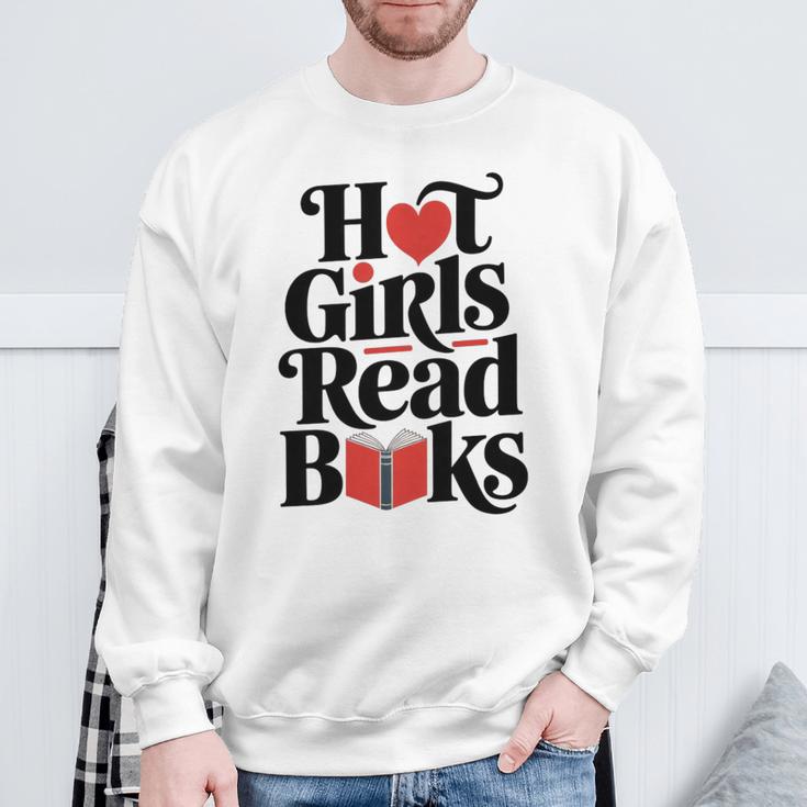 Hot Girls Read Books For Book Lovers Premium Tri-Blend Sweatshirt Gifts for Old Men