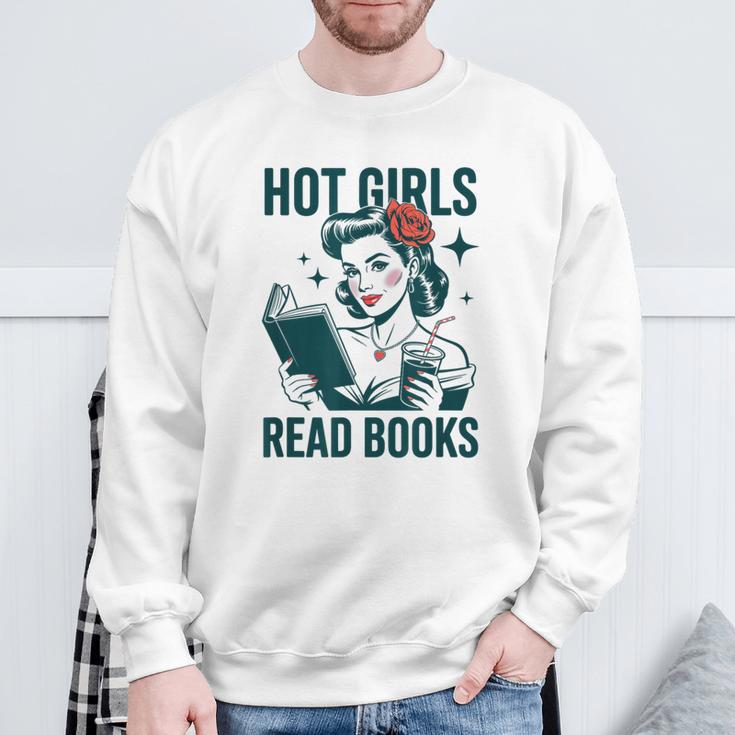 Hot Girls Read Books Bookworm Librarian Humor Sweatshirt Gifts for Old Men Hot Girls Read Books Bookworm Librarian Humor Sweatshirt Gifts for Old Men