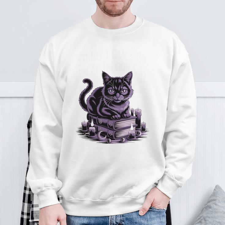 I'm An Indoor Cat Cute Witch Kitten With Books And Candles Sweatshirt Gifts for Old Men