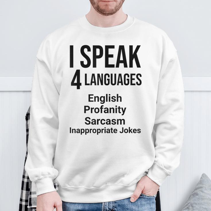 Ipeak 4 Languages おもしろ英語文法先生 スウェットシャツ 高齢者への贈り物