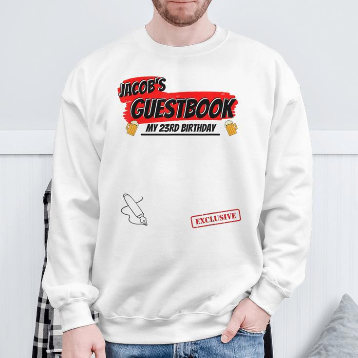 Jacob 23rd Birthday Guest Book Idea Sweatshirt Gifts for Old Men