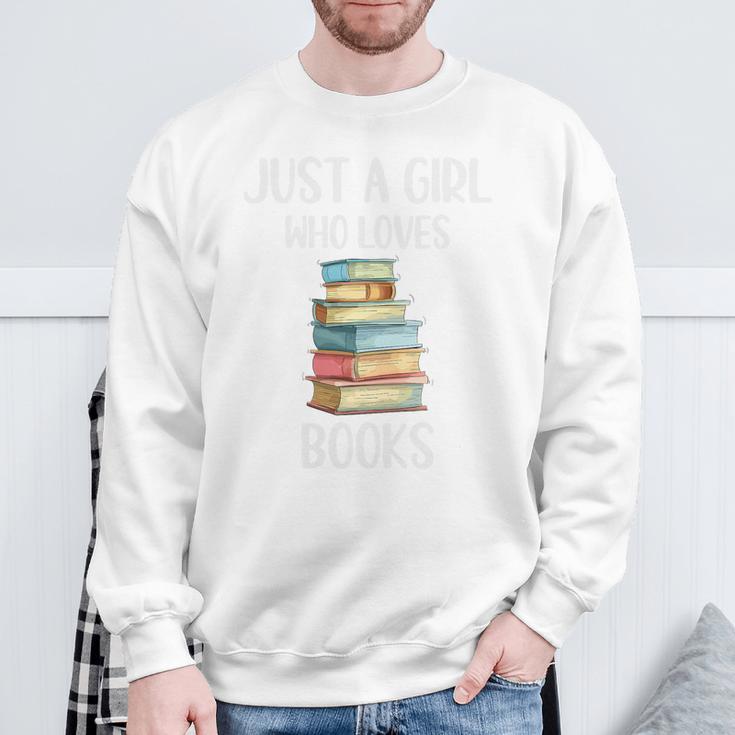 Just A Girl Who Loves Books Bookworm Book Lovers Premium Tri-Blend Sweatshirt Gifts for Old Men Just A Girl Who Loves Books Bookworm Book Lovers Premium Tri-Blend Sweatshirt Gifts for Old Men