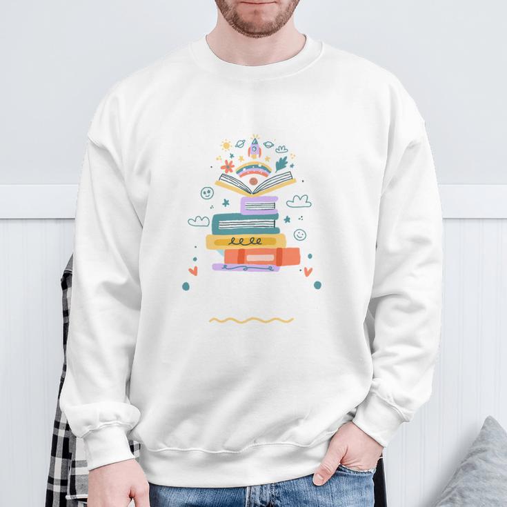 Just A Girl Who Loves Books For Bookworm Sweatshirt Gifts for Old Men
