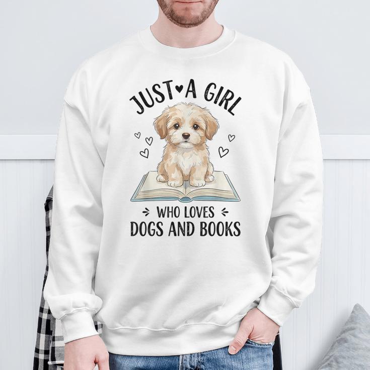 Just A Girl Who Loves Books And Dogs Puppy Pet Lover Sweatshirt Gifts for Old Men Just A Girl Who Loves Books And Dogs Puppy Pet Lover Sweatshirt Gifts for Old Men