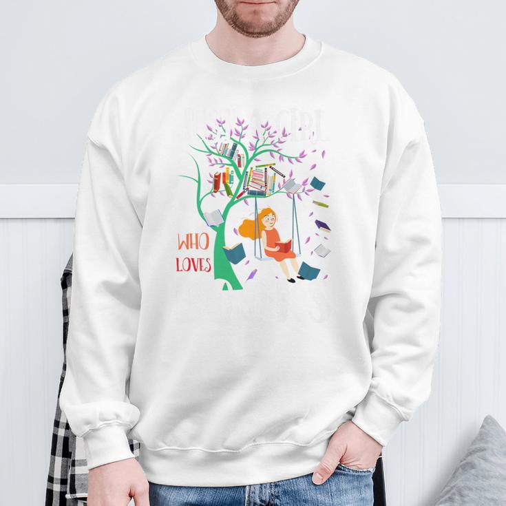 Just A Girl Who Loves Books Lover Librarian Reading Bookworm Premium Sweatshirt Gifts for Old Men Just A Girl Who Loves Books Lover Librarian Reading Bookworm Premium Sweatshirt Gifts for Old Men