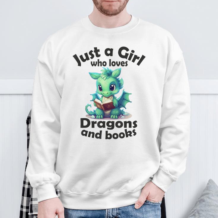 Just a Girl Who Loves Dragons And Books Dragon For Kids Sweatshirt Gifts for Old Men Just a Girl Who Loves Dragons And Books Dragon For Kids Sweatshirt Gifts for Old Men