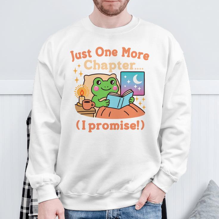 Just One More Chapter Bookish Book Kawaii Frog Reading Book Sweatshirt Gifts for Old Men Just One More Chapter Bookish Book Kawaii Frog Reading Book Sweatshirt Gifts for Old Men