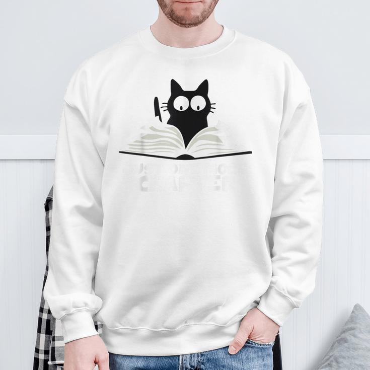 Just One More Chapter Cat Love Cat Book Sweatshirt Gifts for Old Men