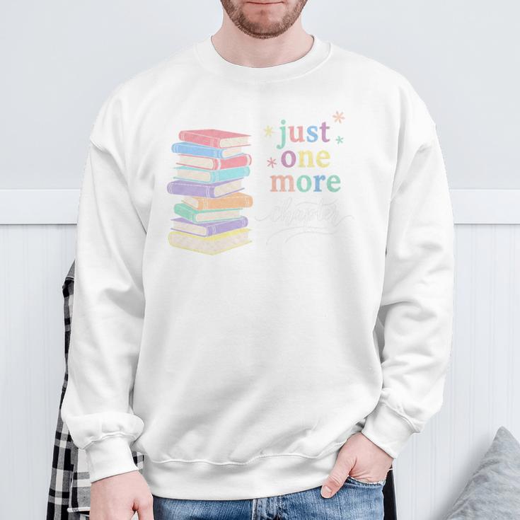 Just One More Chapter Cozy Pastel Bookworm Cute Book Reader Premium Tri-Blend Sweatshirt Gifts for Old Men