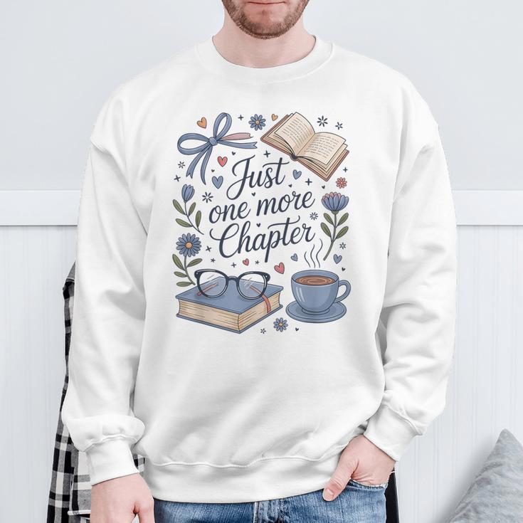 Just One More Chapter Cute Book Lover Reading Sweatshirt Gifts for Old Men