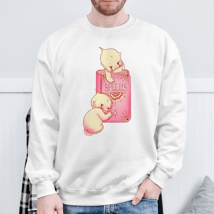 Kewpie Baby Magic Spell Book Witchcraft Halloween Gothic Sweatshirt Gifts for Old Men Kewpie Baby Magic Spell Book Witchcraft Halloween Gothic Sweatshirt Gifts for Old Men