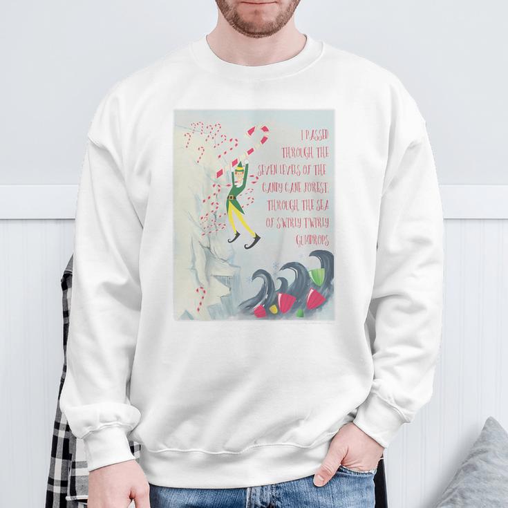 Kids Elf Swirly Twirly Gumdrops Book Page Poster Sweatshirt Gifts for Old Men