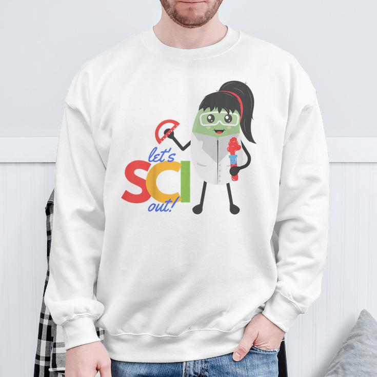 Kids Mung Bean Let's Sci Out Science Shirt Bean World Books Sweatshirt Gifts for Old Men