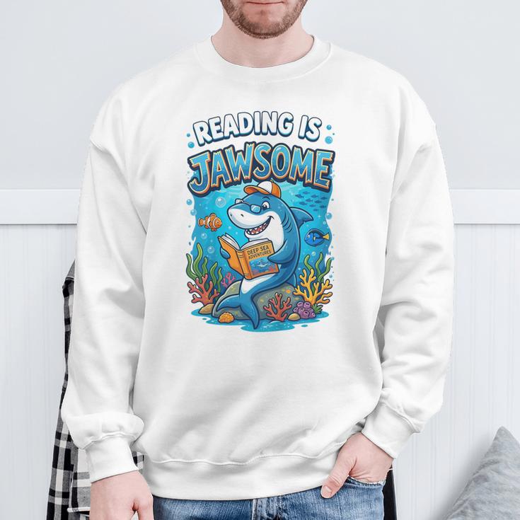 Kids Toddler Boy Reading Is Jawsome Shark Book Lover Kids Nerdy Sweatshirt Gifts for Old Men Kids Toddler Boy Reading Is Jawsome Shark Book Lover Kids Nerdy Sweatshirt Gifts for Old Men