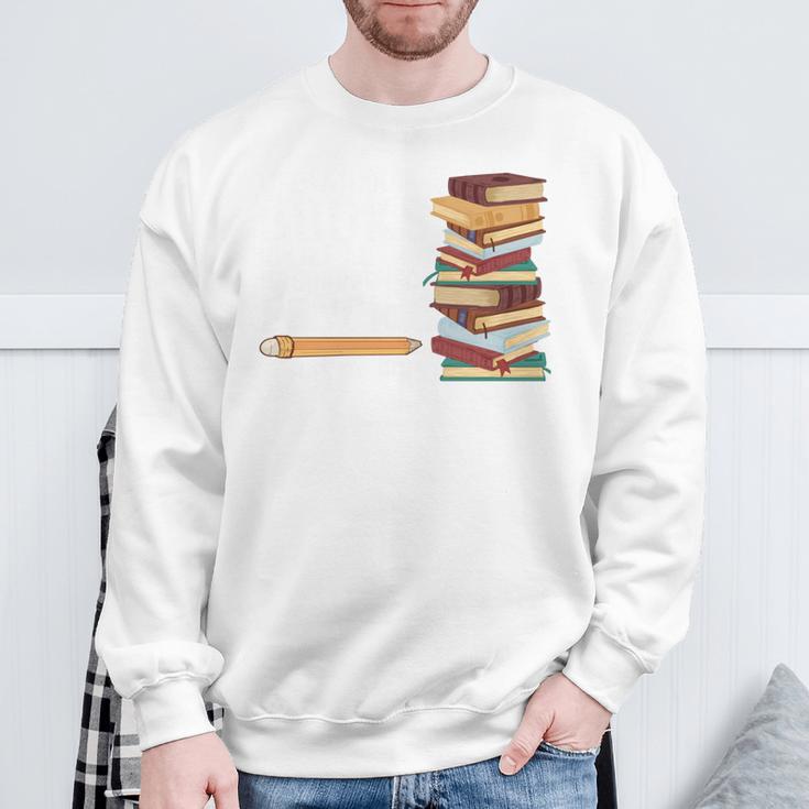 Life Without Books Is Like An Unsharpened Pencil Bookworm Sweatshirt Gifts for Old Men