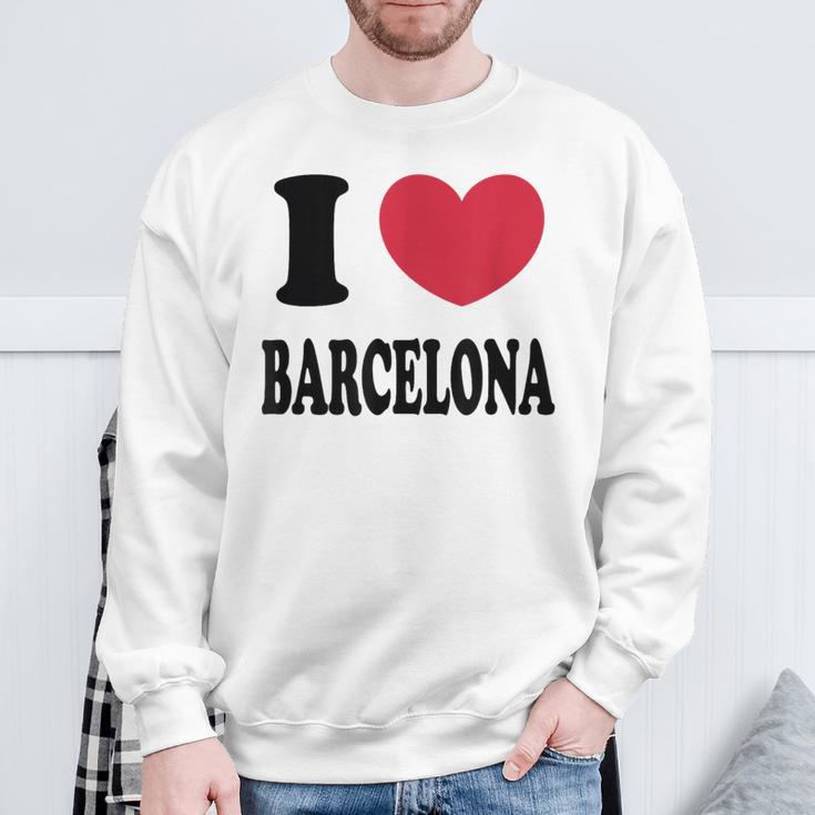 I Love Barcelona バルセロナが大好き スウェットシャツ 高齢者への贈り物
