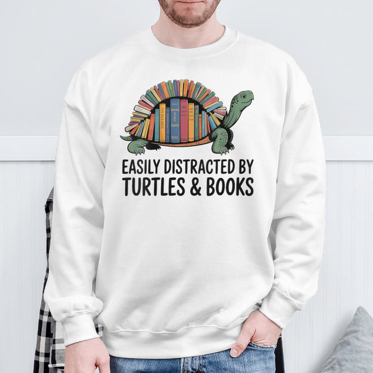 I Love Turtles Easily Distracted By Turtles And Books Nerds Sweatshirt Gifts for Old Men I Love Turtles Easily Distracted By Turtles And Books Nerds Sweatshirt Gifts for Old Men