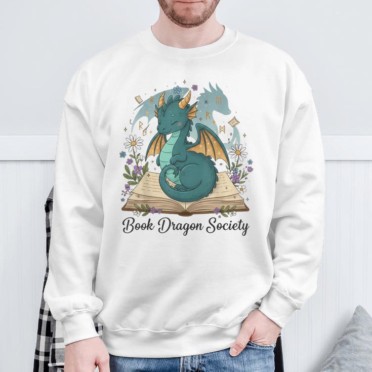 Magical Book Dragon Fantasy Reading Enthusiast Art Sweatshirt Gifts for Old Men Magical Book Dragon Fantasy Reading Enthusiast Art Sweatshirt Gifts for Old Men