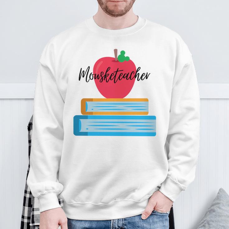 Mouseketeacher A Magical Apple And Books Theme For Teachers Sweatshirt Gifts for Old Men Mouseketeacher A Magical Apple And Books Theme For Teachers Sweatshirt Gifts for Old Men