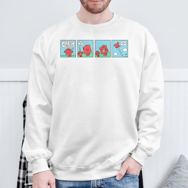 Mr Men Mr Strong Mr Small Retro Comic Book Premium Tri-Blend Sweatshirt Gifts for Old Men