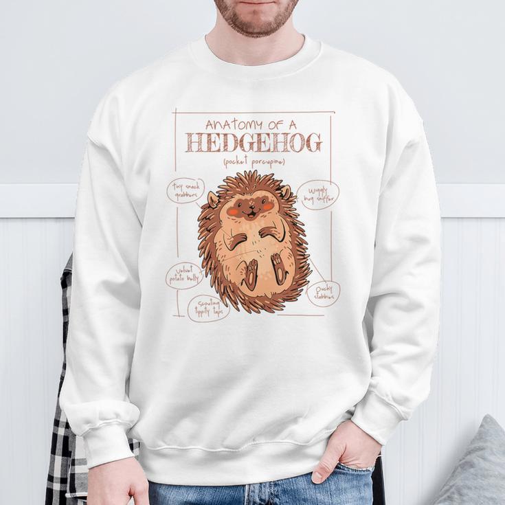 Natural Science Textbook Anatomy Hedgehog Sweatshirt Gifts for Old Men