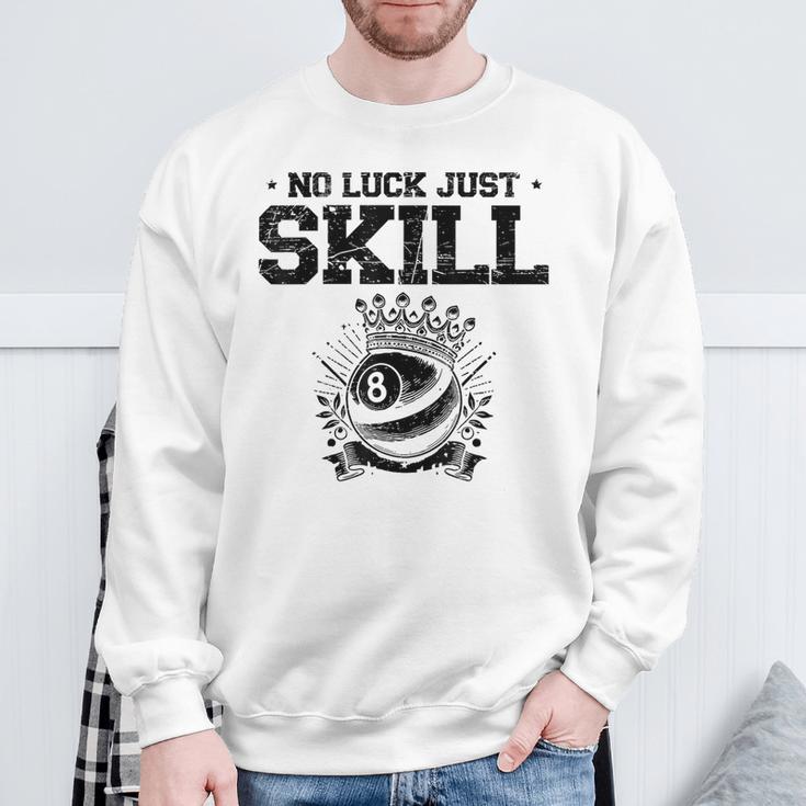No Luck Justkill ビリヤードキュー プールスヌーカー スウェットシャツ 高齢者への贈り物